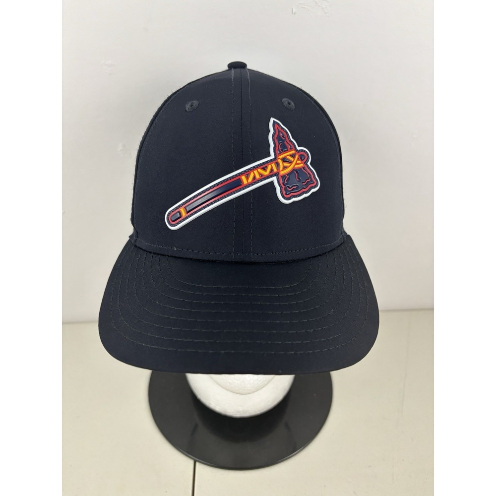New Era MLB Atlanta Braves Team Tomahawk Logo Authentic 59FIFTY Cap Hat 6 7/8